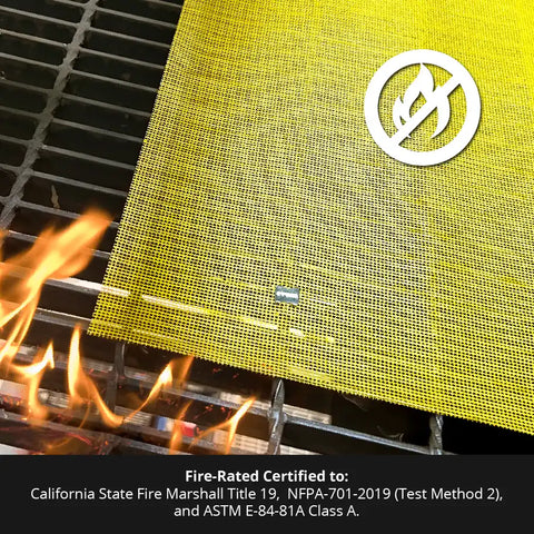 GrippGrid Yellow FR Grid Mesh Matting 27 m x 1.5 m / 90 ft x 5 ft